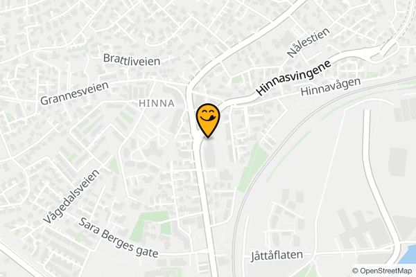 Kart over Dolly Dimples Hinna i Hinnasvingene 50, 4020 Stavanger